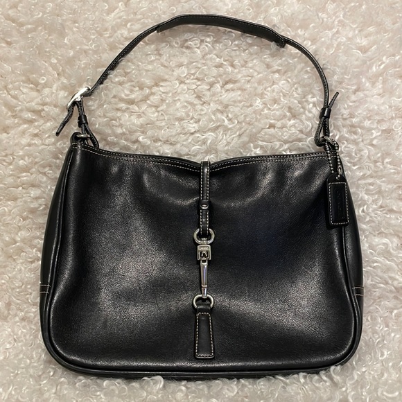 Coach Handbags - Coach Black Leather Shoulder Bag